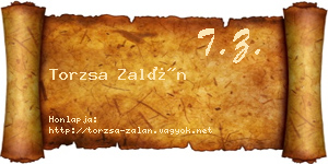 Torzsa Zalán névjegykártya